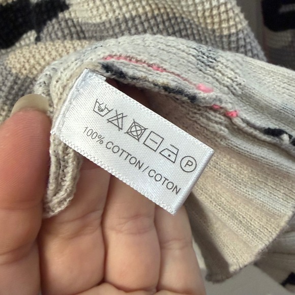 LISA TODD Camouflage Waffle Knit Oversized Sweater Women's Plus Size 2X Cozy - Picture 4 of 6